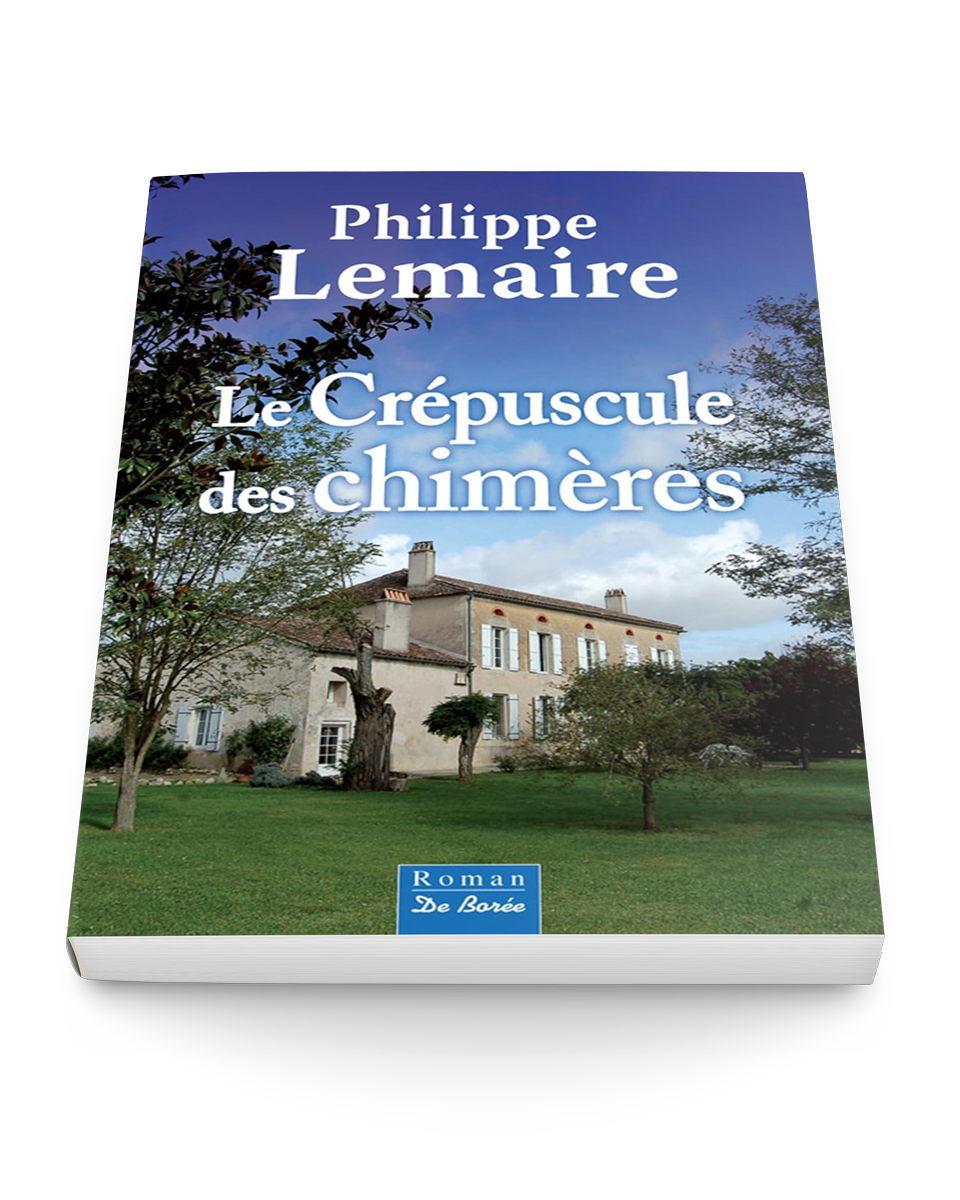 Mockup 3D du roman Le Crépuscule des chimères par Philippe Lemaire