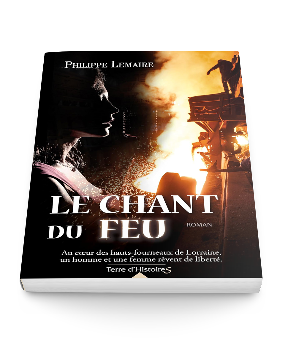 Mockup 3D du roman Le chant du feu par Philippe Lemaire